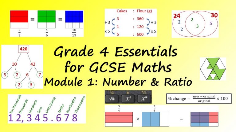 Grade 4 Essentials For GCSE Maths Module 1 Number Ratio Maths 